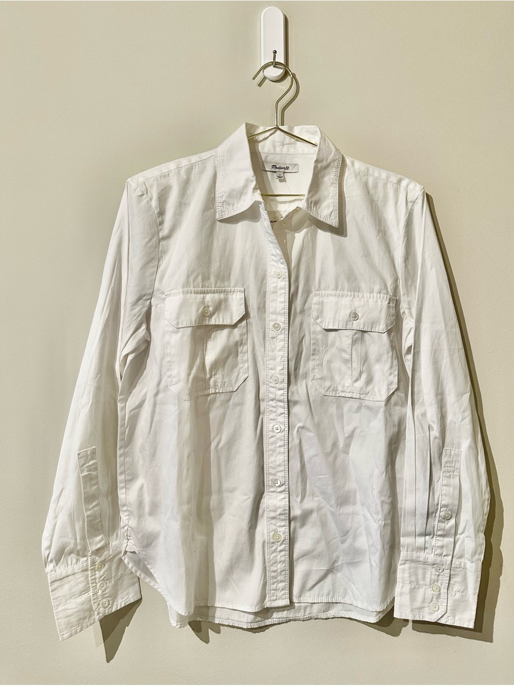 Madewell Utility-Pocket Button-Up Shirt in Eyelet White size 8 New with tag - Picture 6 of 10